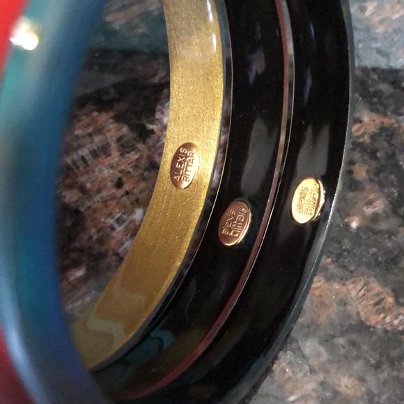 Alexis Bittar bangle bracelet’s x 3 with crystals - Picture 7 of 7